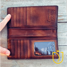Load image into Gallery viewer, Western Whiskey Quilted Leather Wallet
