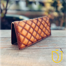 Load image into Gallery viewer, Western Whiskey Quilted Leather Wallet
