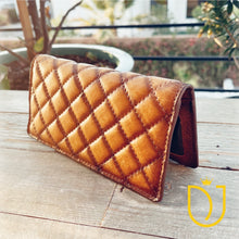Load image into Gallery viewer, Western Whiskey Quilted Leather Wallet
