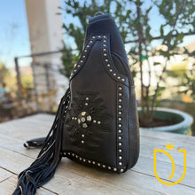 Load image into Gallery viewer, Nightshade Leather Sling Bag
