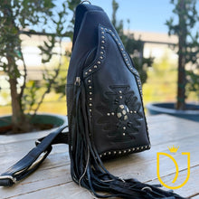 Load image into Gallery viewer, Nightshade Leather Sling Bag
