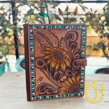 Load image into Gallery viewer, Country Meadows Leather Notebook Portfolio
