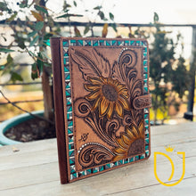 Load image into Gallery viewer, Country Meadows Leather Notebook Portfolio
