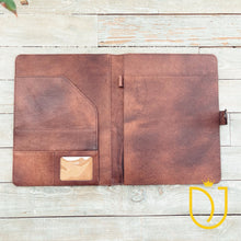 Load image into Gallery viewer, Country Meadows Leather Notebook Portfolio
