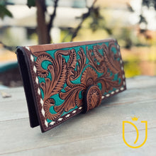 Load image into Gallery viewer, Havasupai Hand Tooled Leather Wallet
