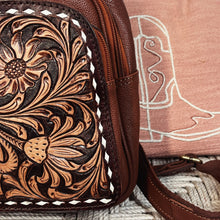 Load image into Gallery viewer, Bear Lake Hand Tooled Leather Sling Bag
