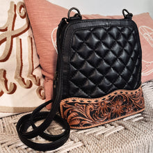 Load image into Gallery viewer, Rainier Hand Tooled Leather Crossbody Purse
