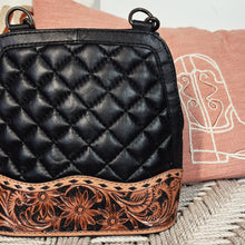 Load image into Gallery viewer, Rainier Hand Tooled Leather Crossbody Purse

