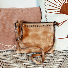 Load image into Gallery viewer, The Kincaid Camel Vintage Leather Crossbody Purse
