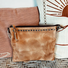 Load image into Gallery viewer, The Kincaid Camel Vintage Leather Crossbody Purse

