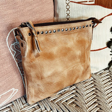 Load image into Gallery viewer, The Kincaid Camel Vintage Leather Crossbody Purse
