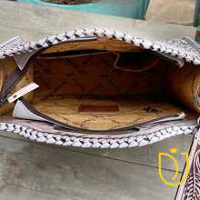 Load image into Gallery viewer, Rustic Horizon Hand Tooled Leather Crossbody Purse
