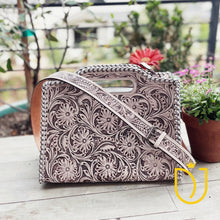 Load image into Gallery viewer, Rustic Horizon Hand Tooled Leather Crossbody Purse
