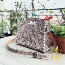 Load image into Gallery viewer, Rustic Horizon Hand Tooled Leather Crossbody Purse
