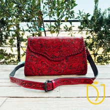 Load image into Gallery viewer, Sweetwater Hand Tooled Leather Crossbody Purse

