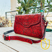 Load image into Gallery viewer, Sweetwater Hand Tooled Leather Crossbody Purse
