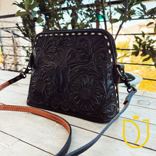 Load image into Gallery viewer, Buffalo Run Hand Tooled Leather Crossbody Purse
