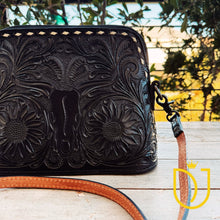 Load image into Gallery viewer, Buffalo Run Hand Tooled Leather Crossbody Purse
