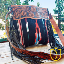 Load image into Gallery viewer, Skiatook Fields Western Leather Crossbody Purse

