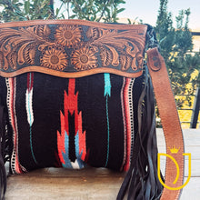 Load image into Gallery viewer, Skiatook Fields Western Leather Crossbody Purse
