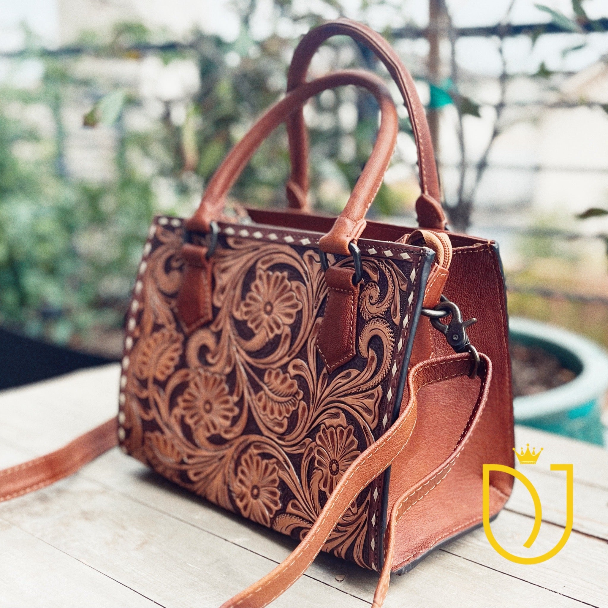 Judith Basin Hand Tooled Leather Tote Bag Shop Dodi Jo's