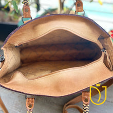 Load image into Gallery viewer, Dakota Hills Hand Tooled Leather Tote Bag
