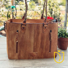 Load image into Gallery viewer, Dakota Hills Hand Tooled Leather Tote Bag
