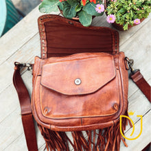 Load image into Gallery viewer, Valley of Fire Italian Leather Crossbody Purse
