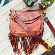 Load image into Gallery viewer, Valley of Fire Italian Leather Crossbody Purse
