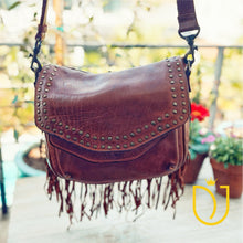 Load image into Gallery viewer, Valley of Fire Italian Leather Crossbody Purse
