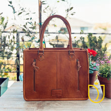Load image into Gallery viewer, The Durant Hand Tooled Leather Shoulder Tote Bag
