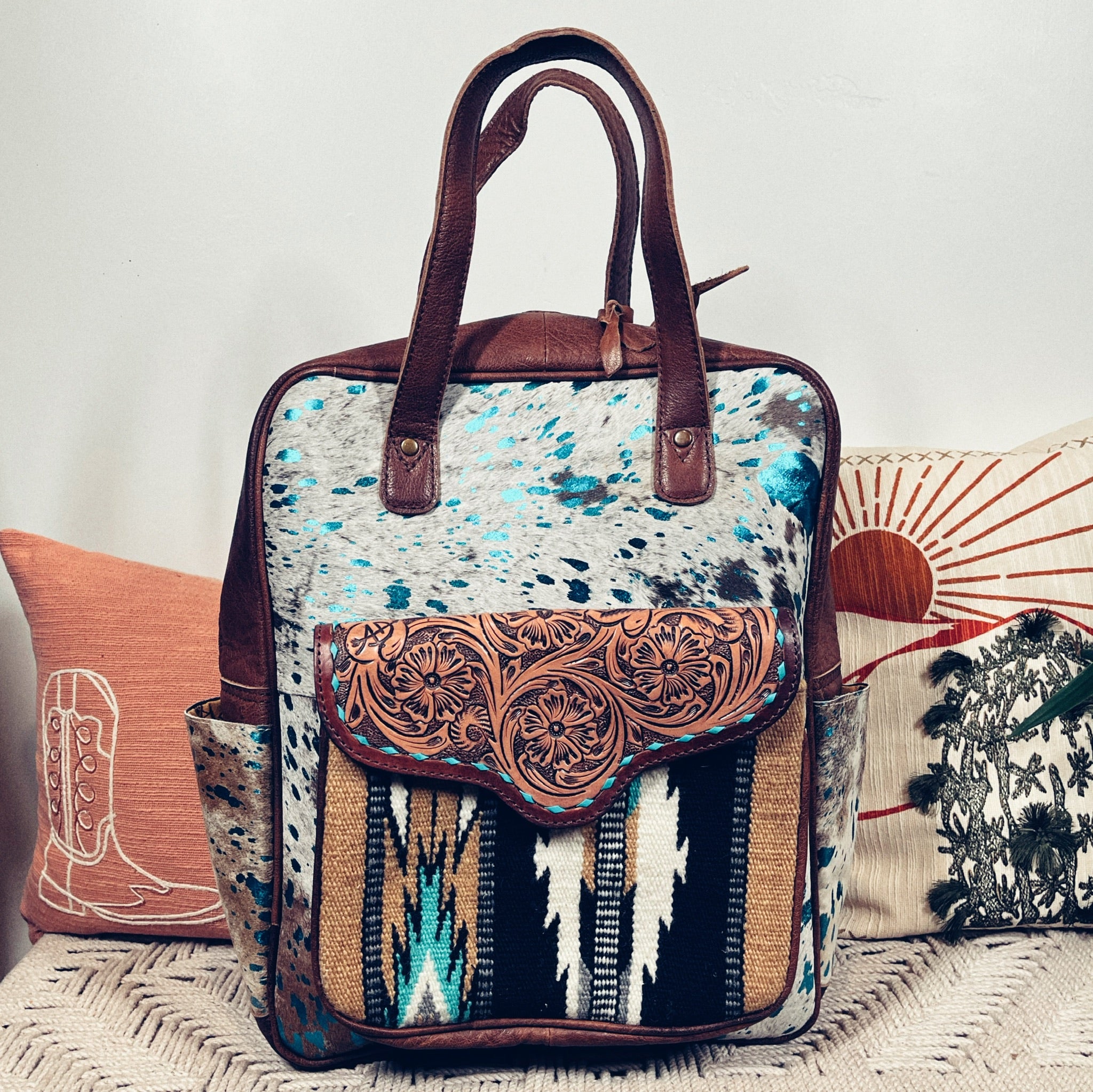 Western style backpack purse online
