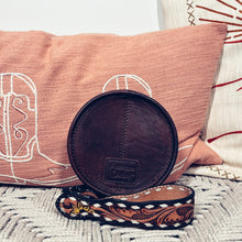 Load image into Gallery viewer, Aurora Round Hand Tooled Leather Wallet
