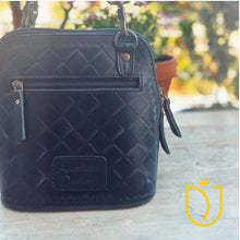 Load image into Gallery viewer, Midnight Mustang Hand Tooled Leather Crossbody Purse
