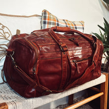 Load image into Gallery viewer, The Heritage Italian Leather Weekender Duffel Bag
