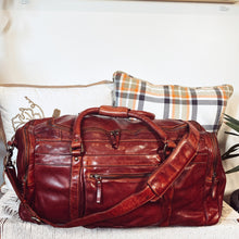 Load image into Gallery viewer, The Heritage Italian Leather Weekender Duffel Bag
