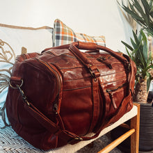 Load image into Gallery viewer, The Heritage Italian Leather Weekender Duffel Bag
