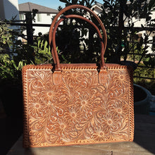 Load image into Gallery viewer, Boot Hill Hand Tooled Leather Tote Bag
