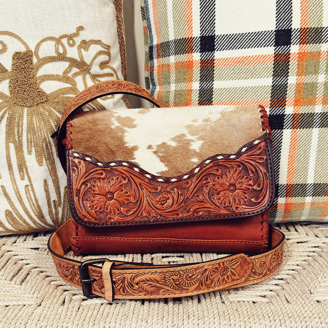 Gulf Park Western Leather Crossbody Purse