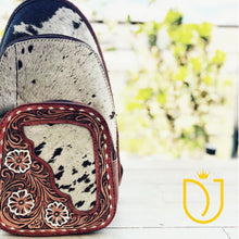 Load image into Gallery viewer, Eagle Nest Western Hand Tooled Leather Backpack
