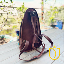 Load image into Gallery viewer, Eagle Nest Western Hand Tooled Leather Backpack
