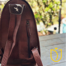 Load image into Gallery viewer, Eagle Nest Western Hand Tooled Leather Backpack
