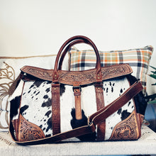 Load image into Gallery viewer, Beech Grove Western Leather Weekender Duffel Bag
