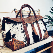 Load image into Gallery viewer, Beech Grove Western Leather Weekender Duffel Bag
