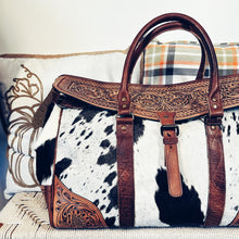 Load image into Gallery viewer, Beech Grove Western Leather Weekender Duffel Bag
