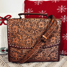 Load image into Gallery viewer, Yosemite Hand Tooled Leather Laptop Bag
