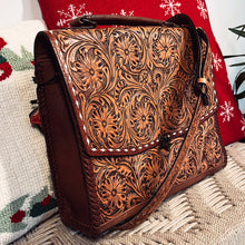 Load image into Gallery viewer, Yosemite Hand Tooled Leather Laptop Bag
