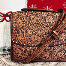 Load image into Gallery viewer, Yosemite Hand Tooled Leather Laptop Bag
