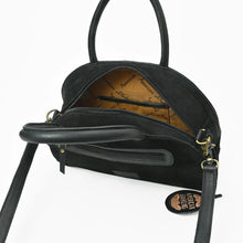 Load image into Gallery viewer, Tiara satchel interior with slip pocket and back zip pocket
