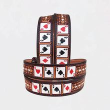 Load image into Gallery viewer, Cash Official PRCA &amp; NFR Licensed Collection®️ Playing Cards Genuine Leather Belt
